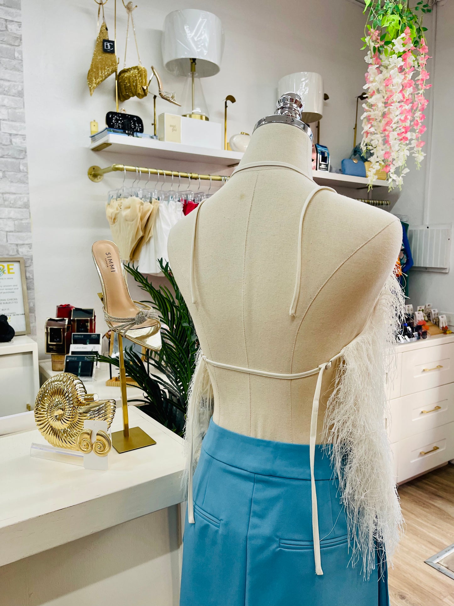 W+C Fuzzy Halter Top