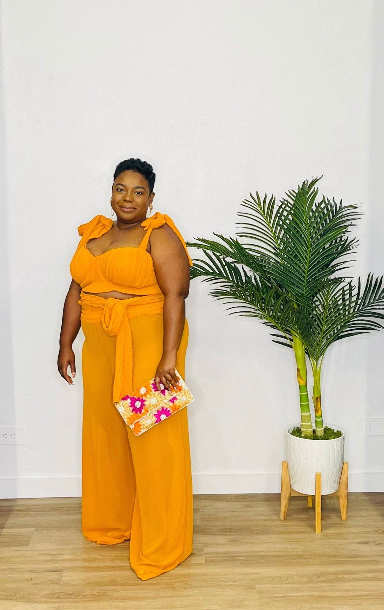 FTF Lynette Pleated Cropped Top