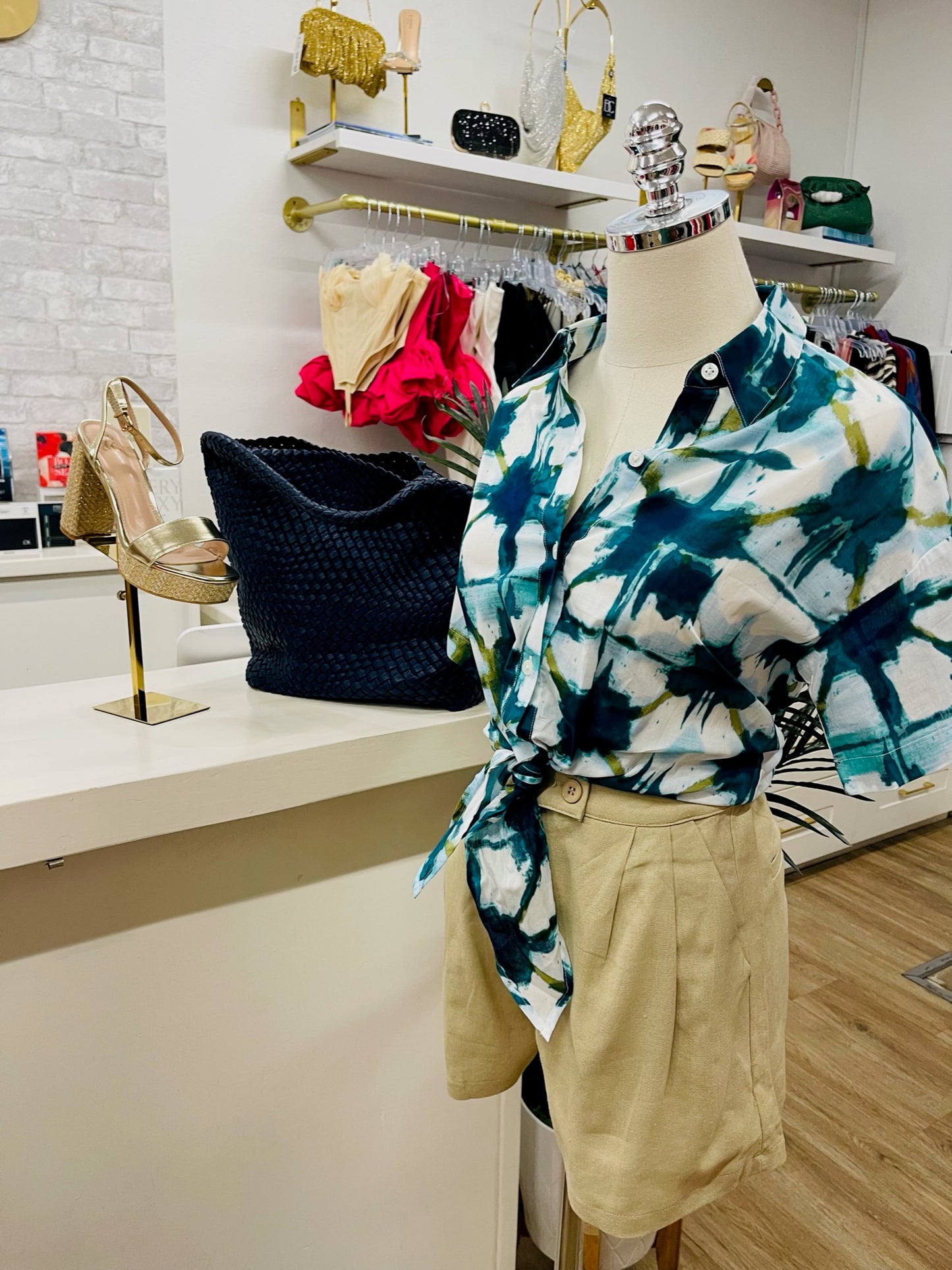 BR Button Dolman Blouse