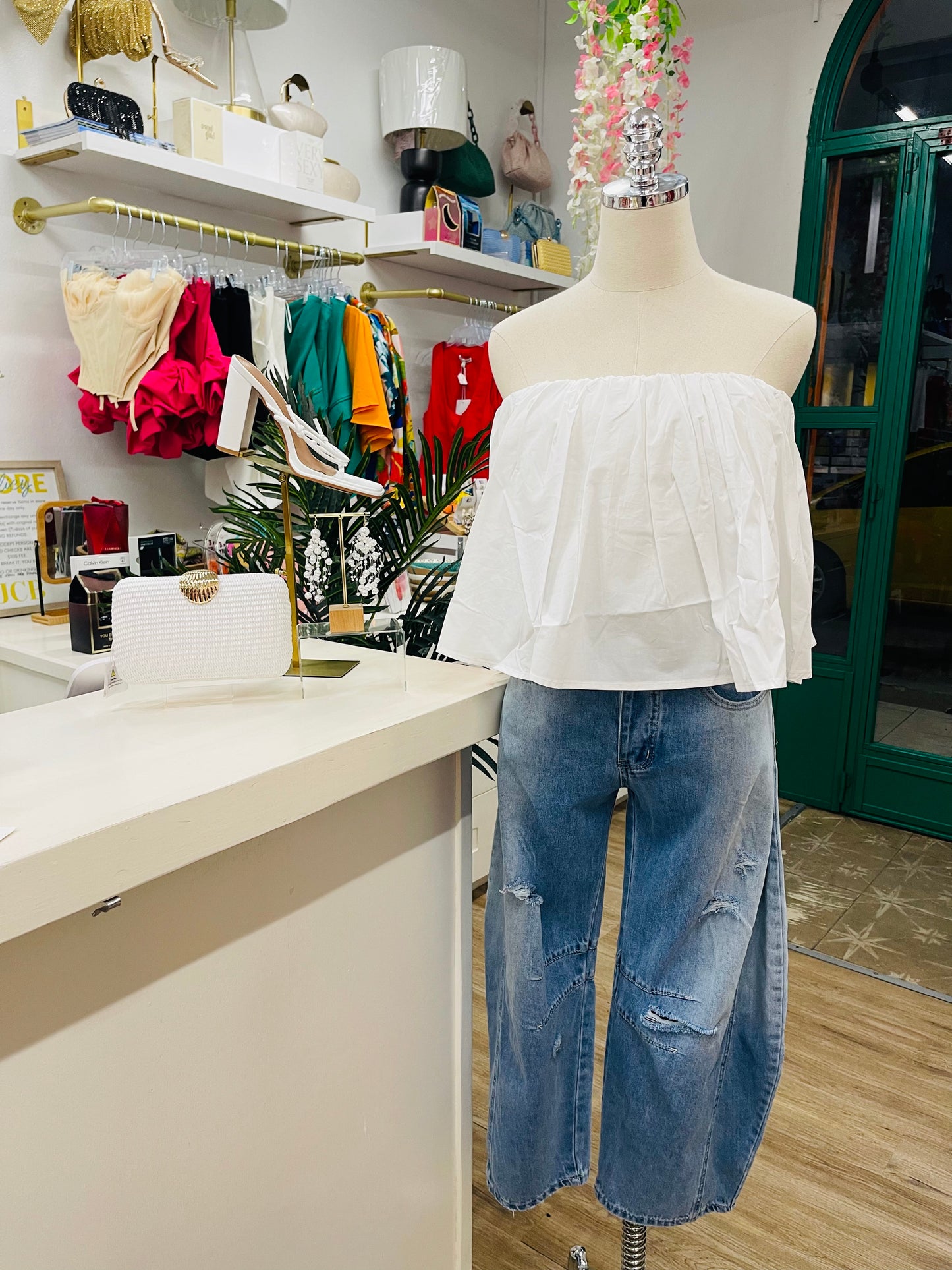 Crescent Kaeley Poplin Tube Top