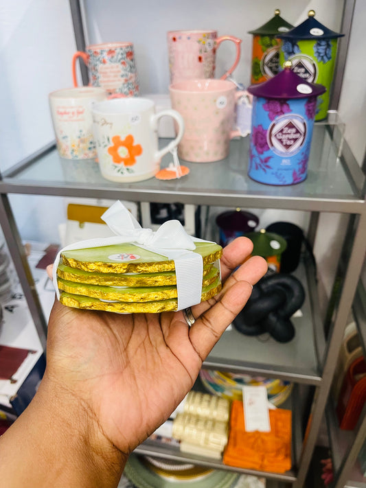 Coaster Set 4Pc Agate