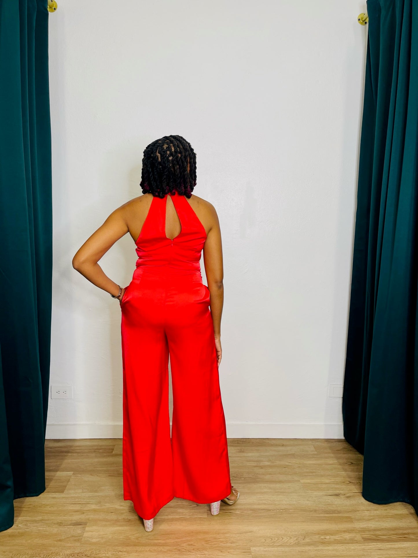 DO+BE Cowl Neck Halter Jumpsuit