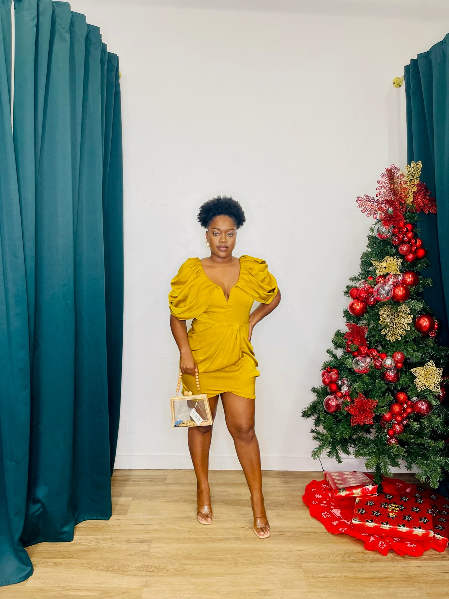 DO+BE V Neck Mini Dress