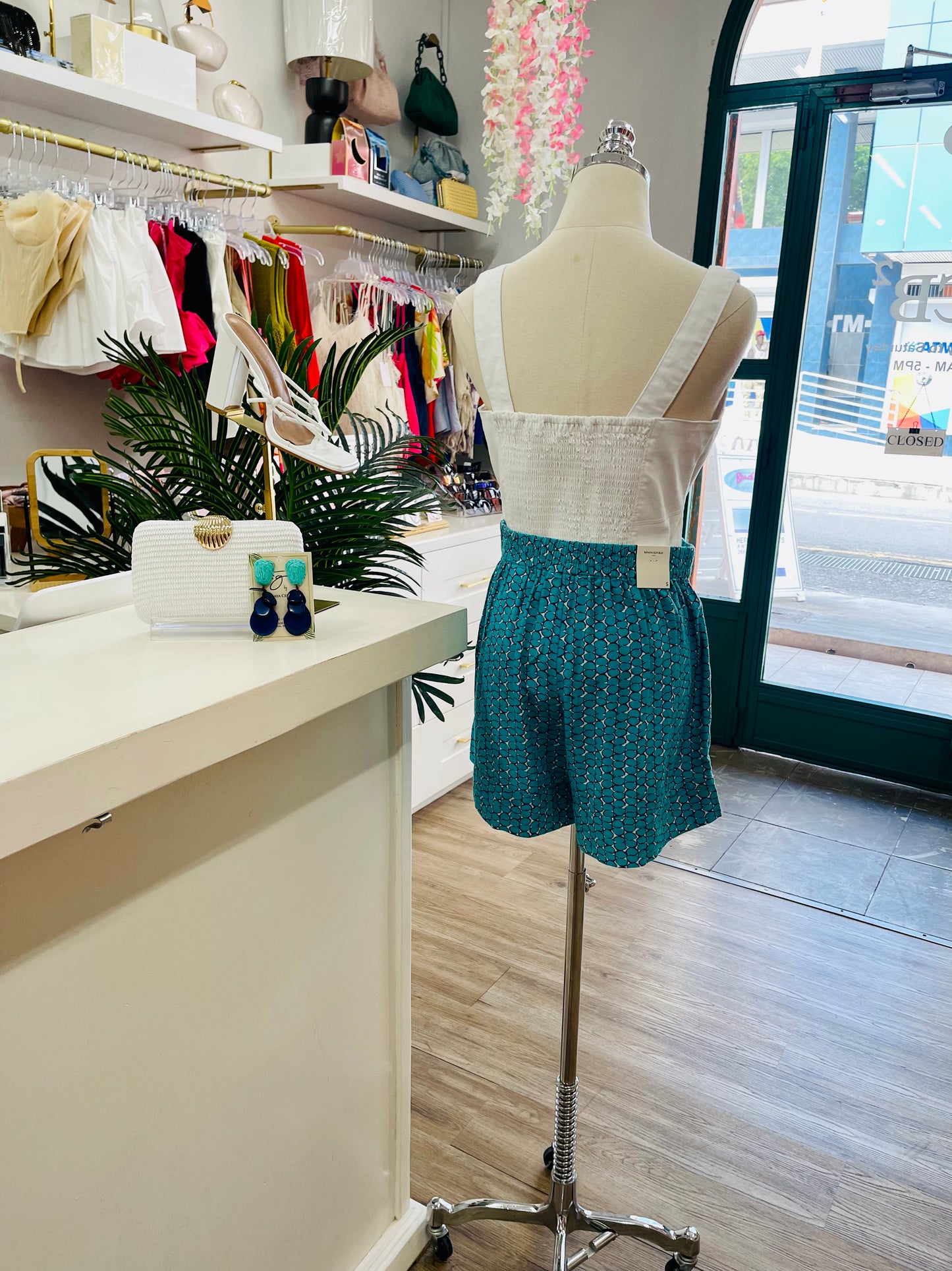 BR Linen Blend Cropped Bustier