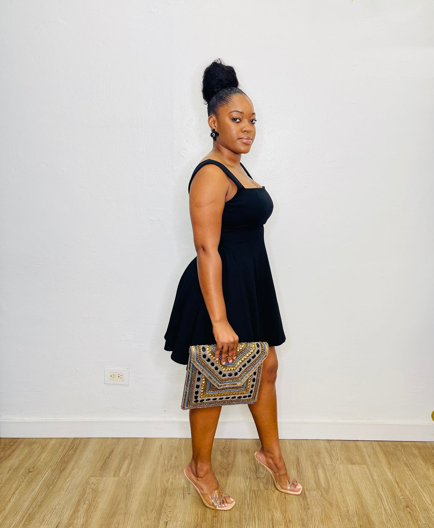 AB Jeweled Pharaoh Crossbody Clutch