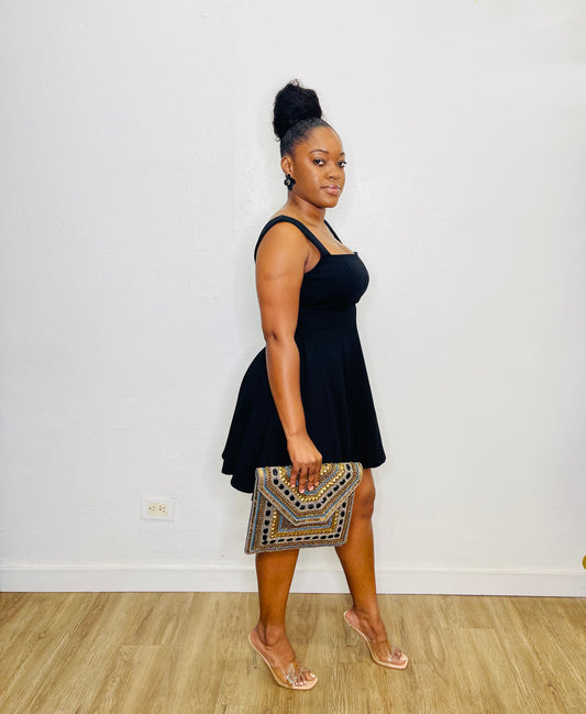 AB Jeweled Pharaoh Crossbody Clutch