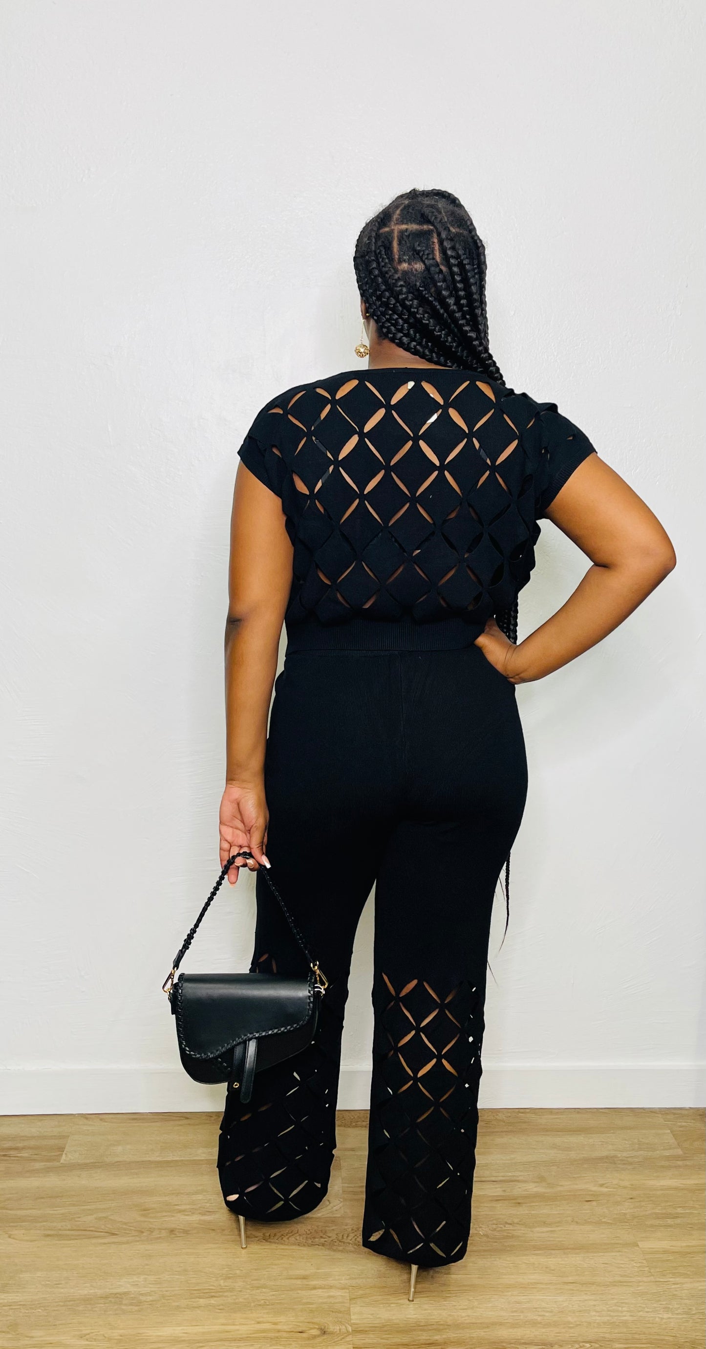 LL Cutout Knit Pant Set