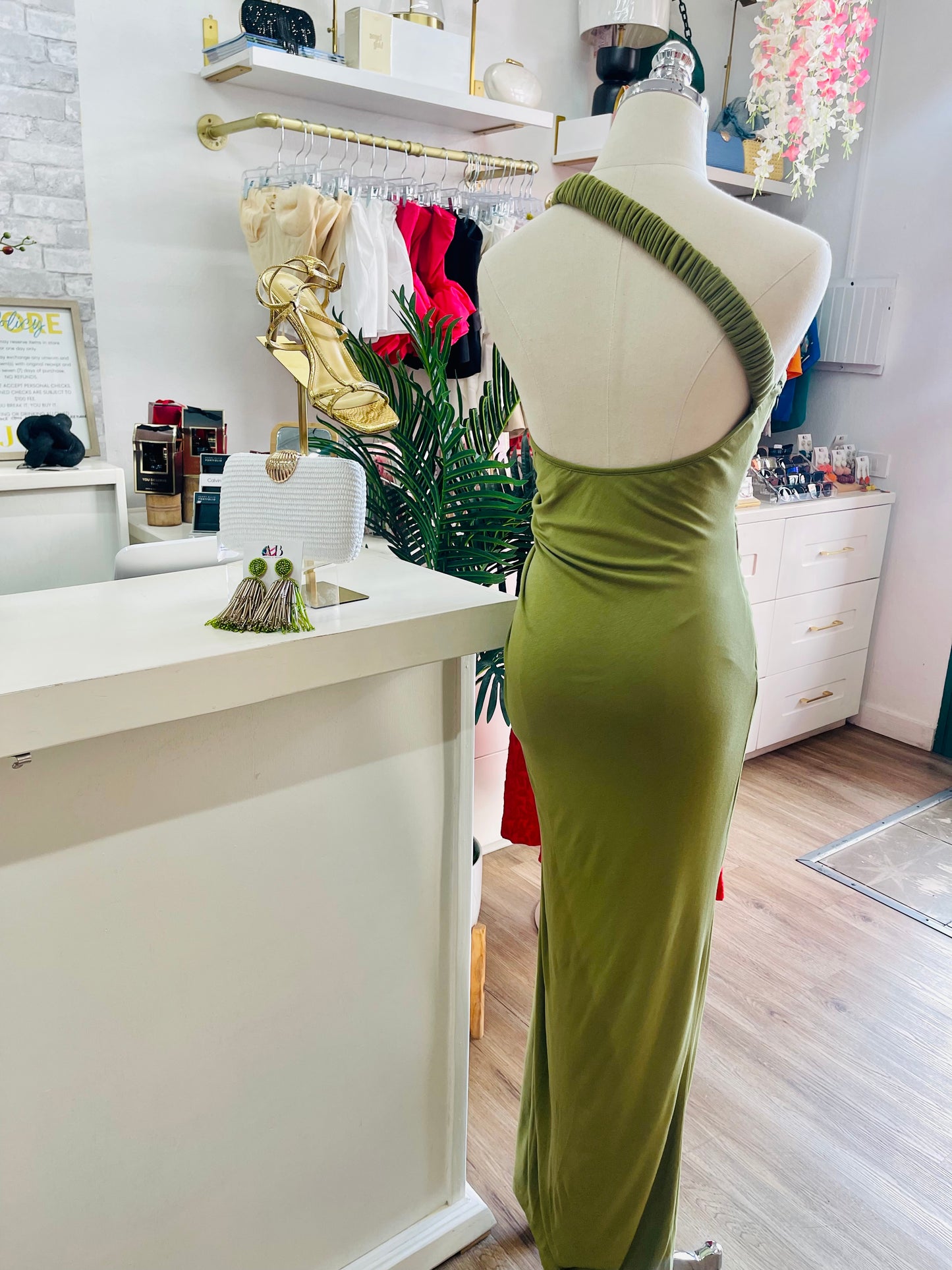 FC Twisted Draped Maxi Dress