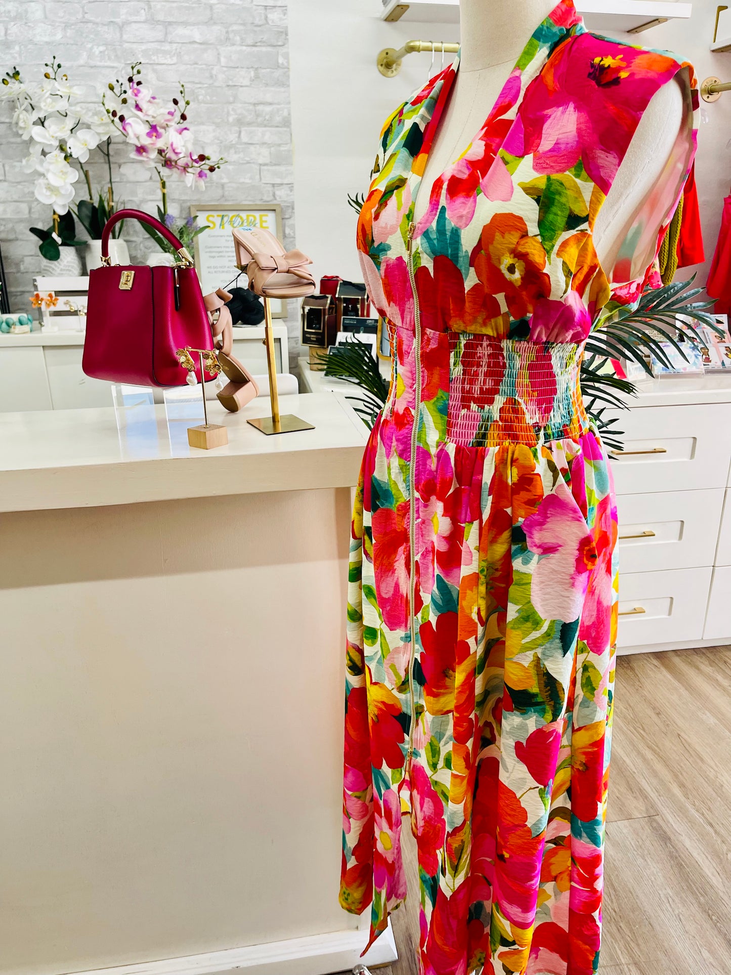 Fate Zip Front Midi Dress