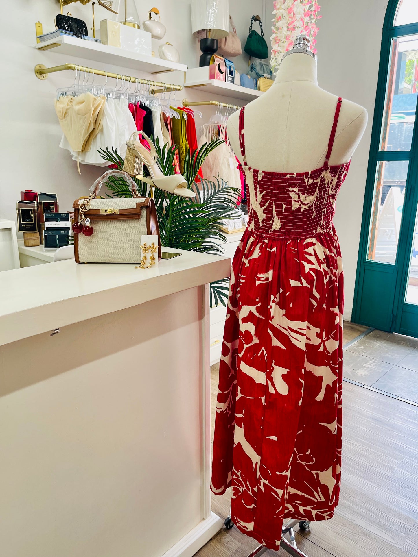 J Corset Midi Dress