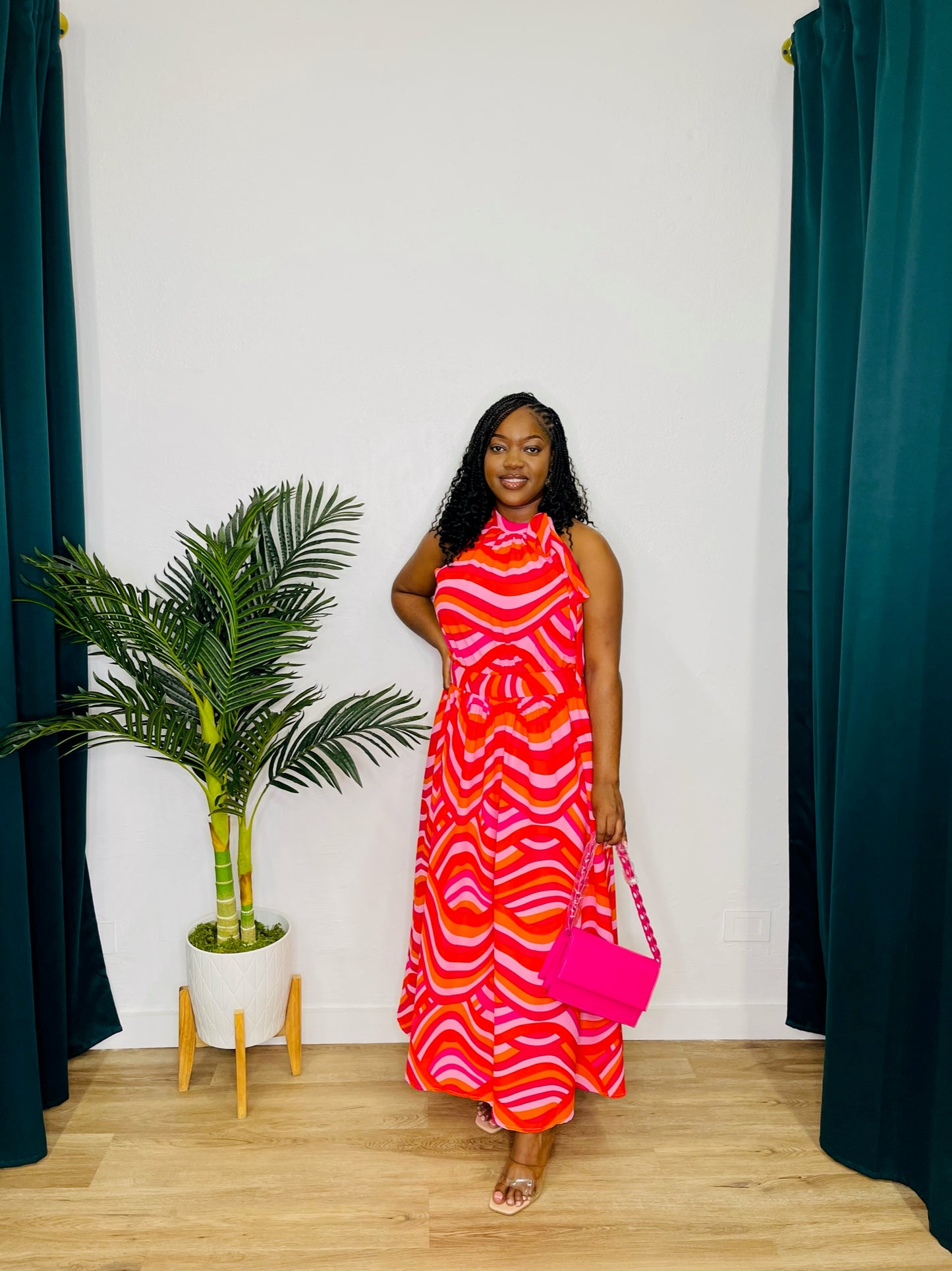 T.C.E.C Halter Maxi Dress