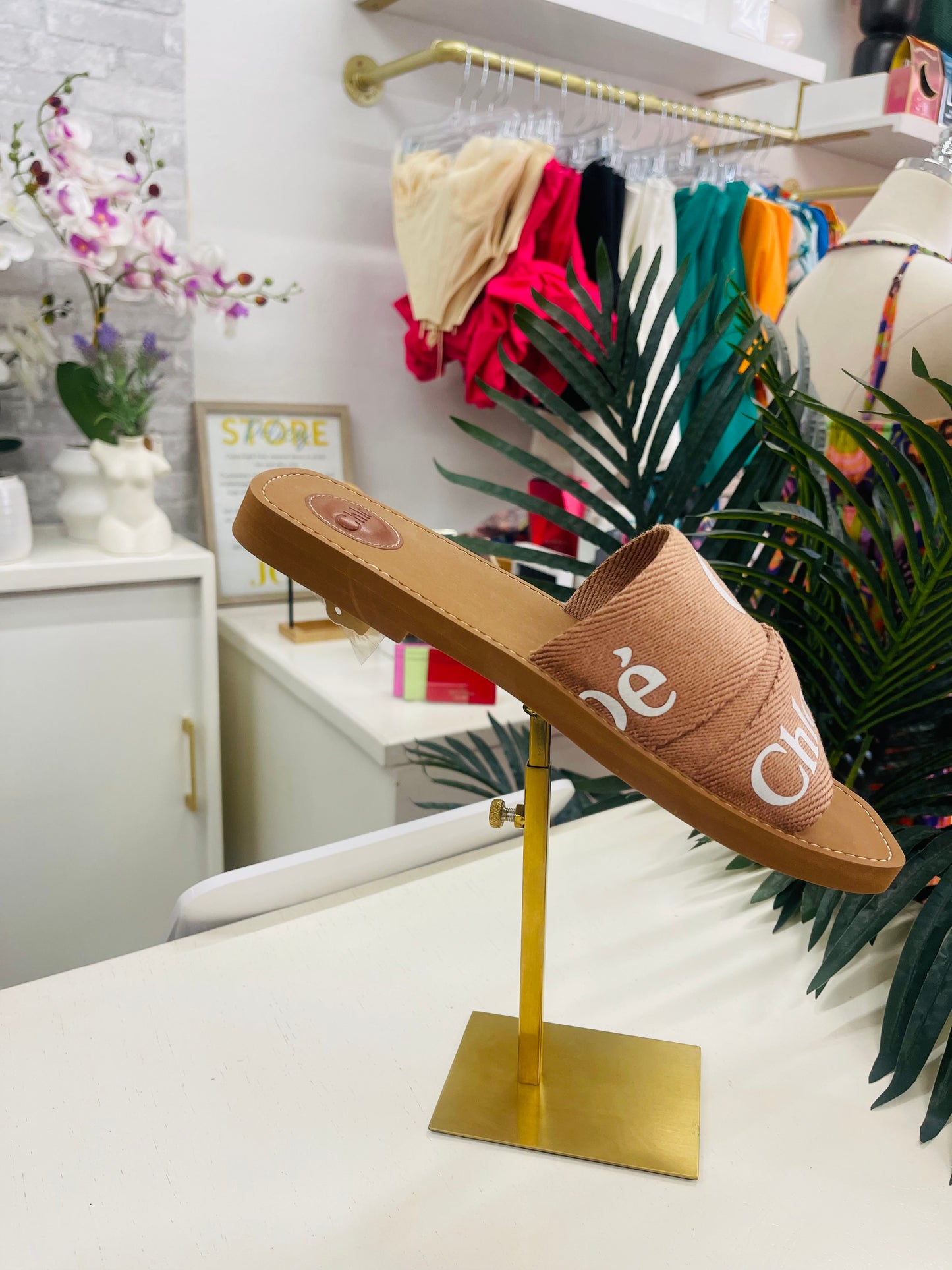 Chloe Woody Flat Mule