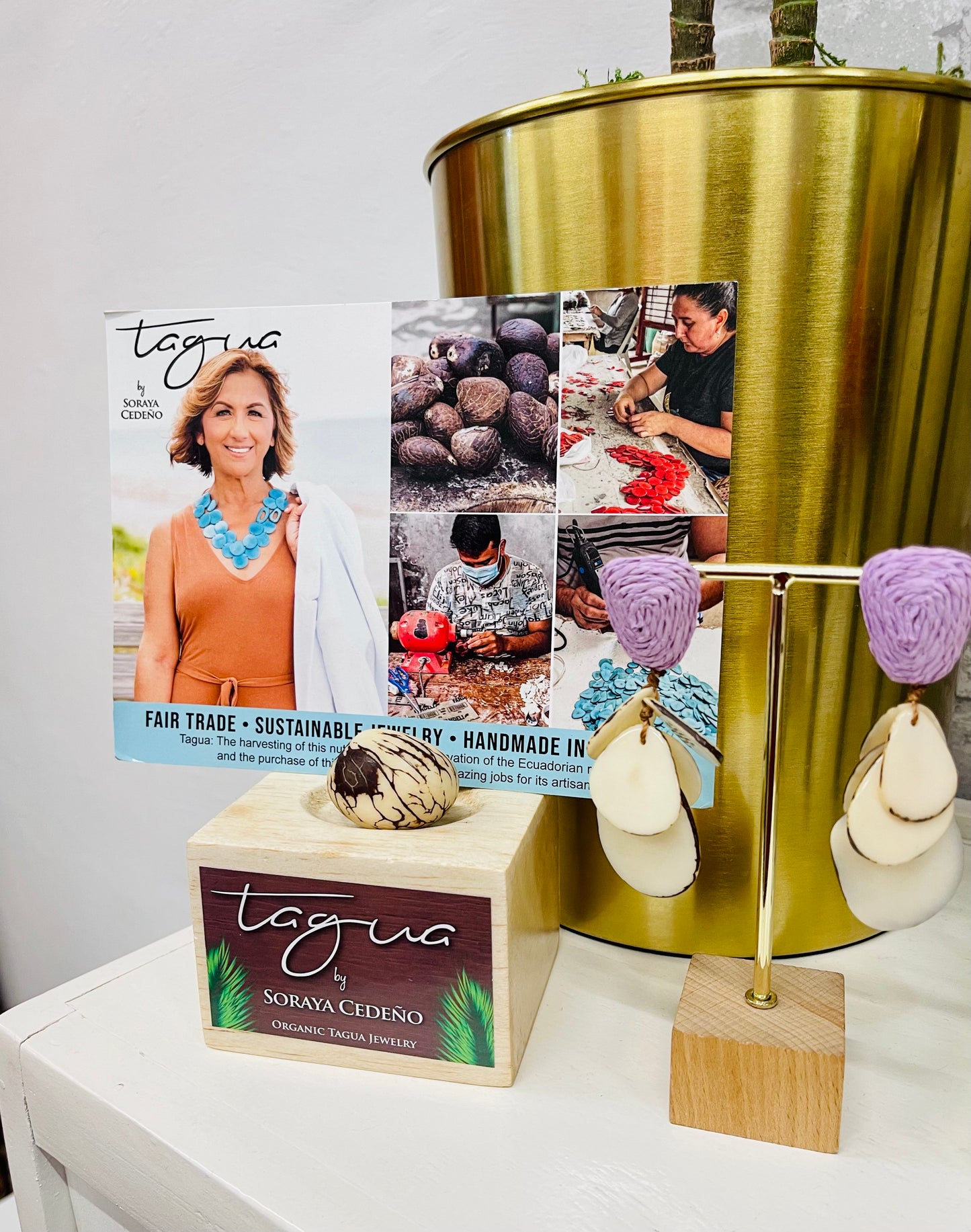 Tagua Earring