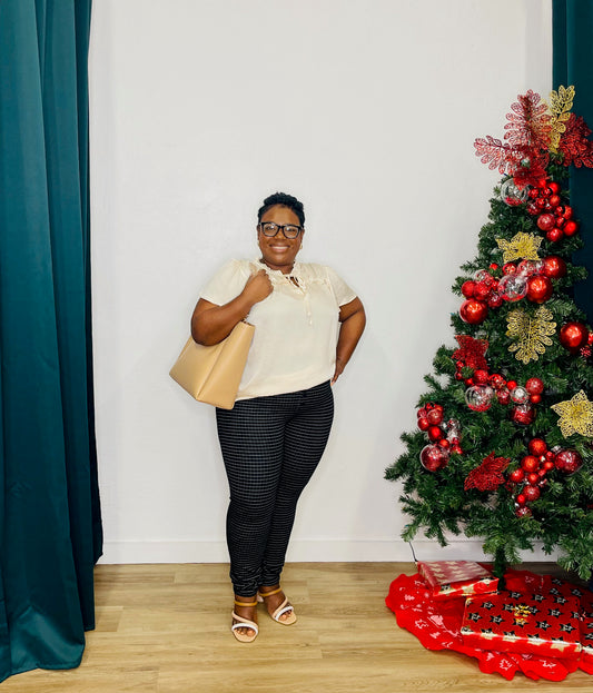 Perch Tie Neck Ruffle Top