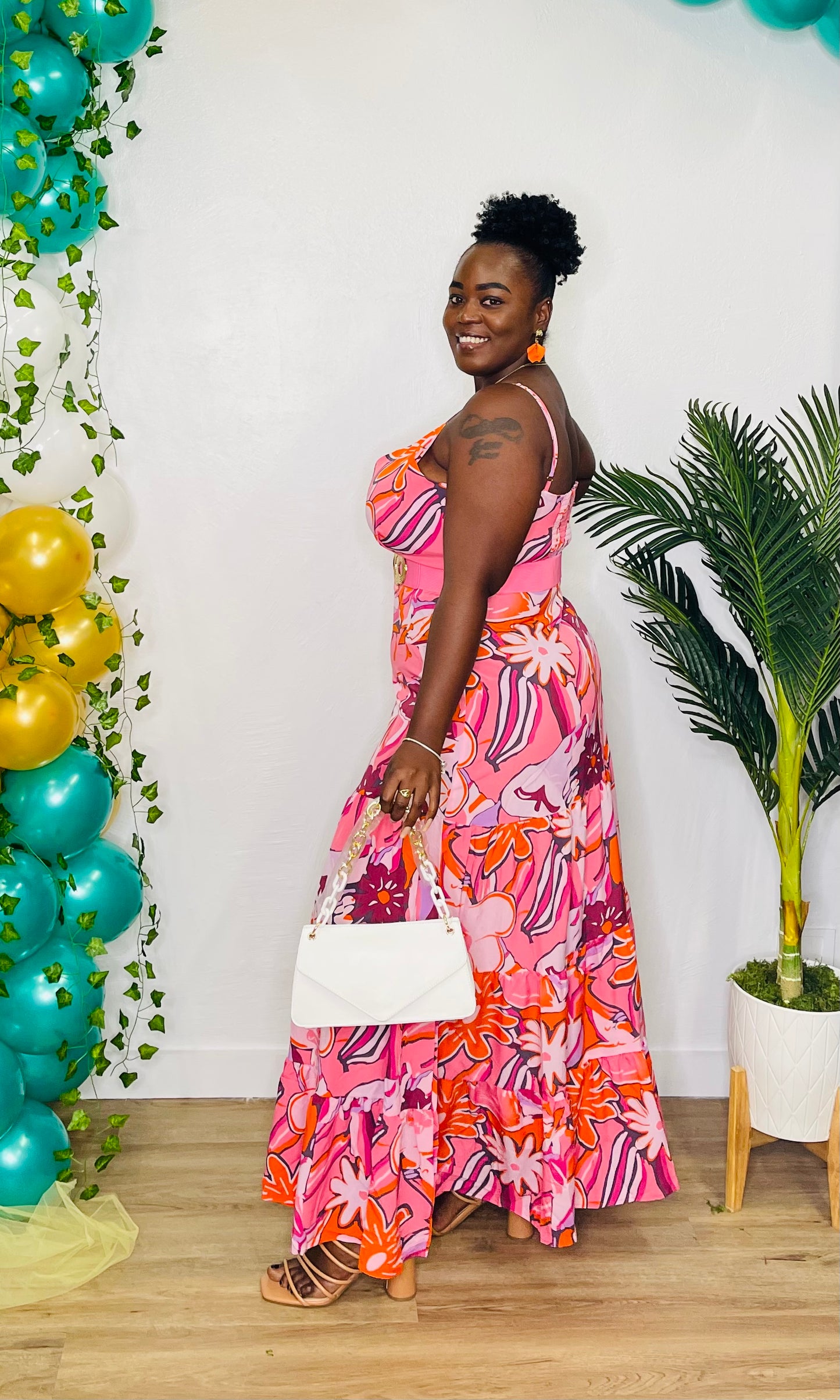 CU Belted Maxi Dress