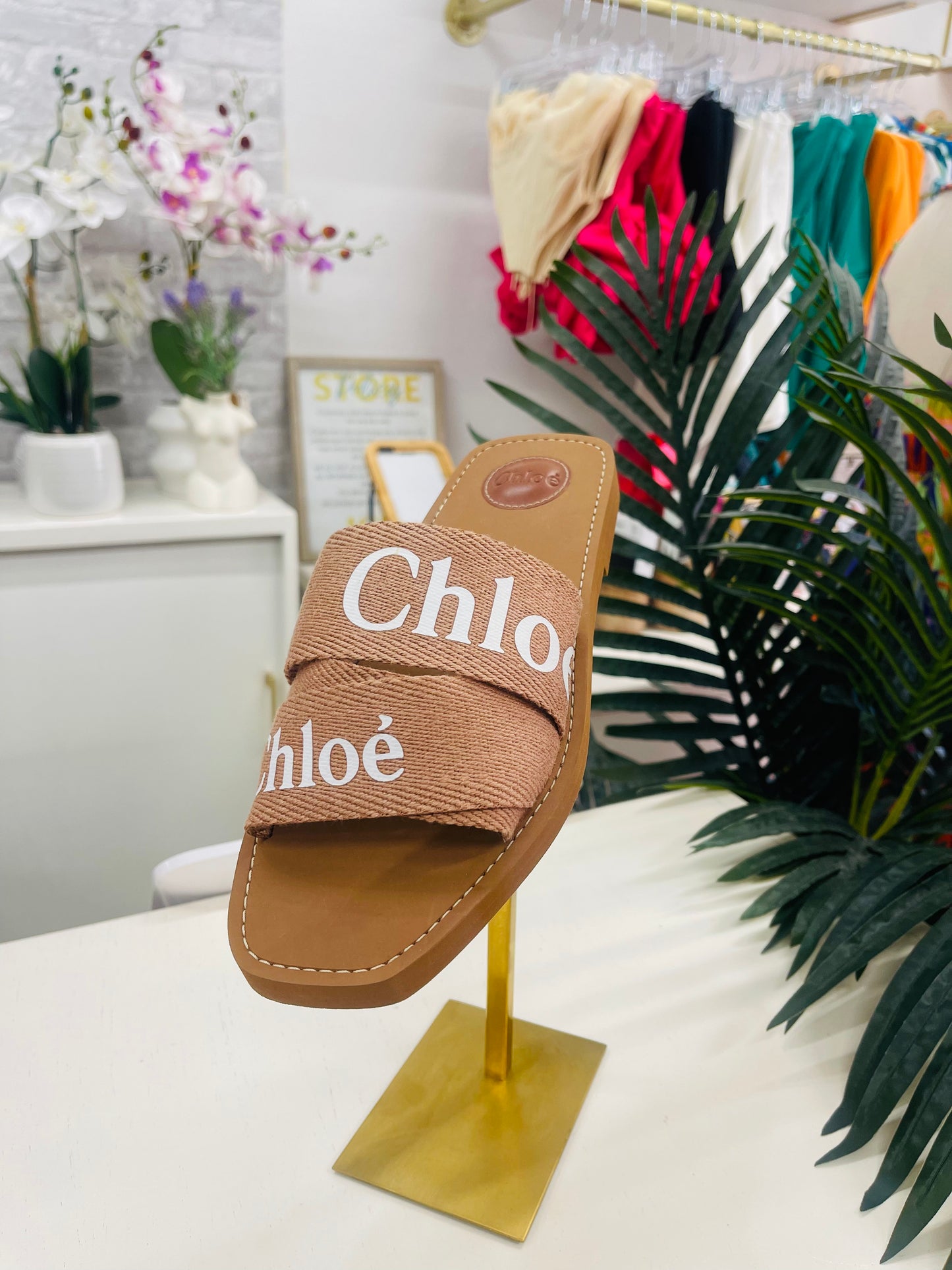 Chloe Woody Flat Mule