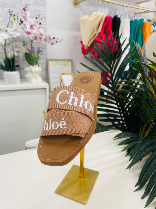 Chloe Woody Flat Mule