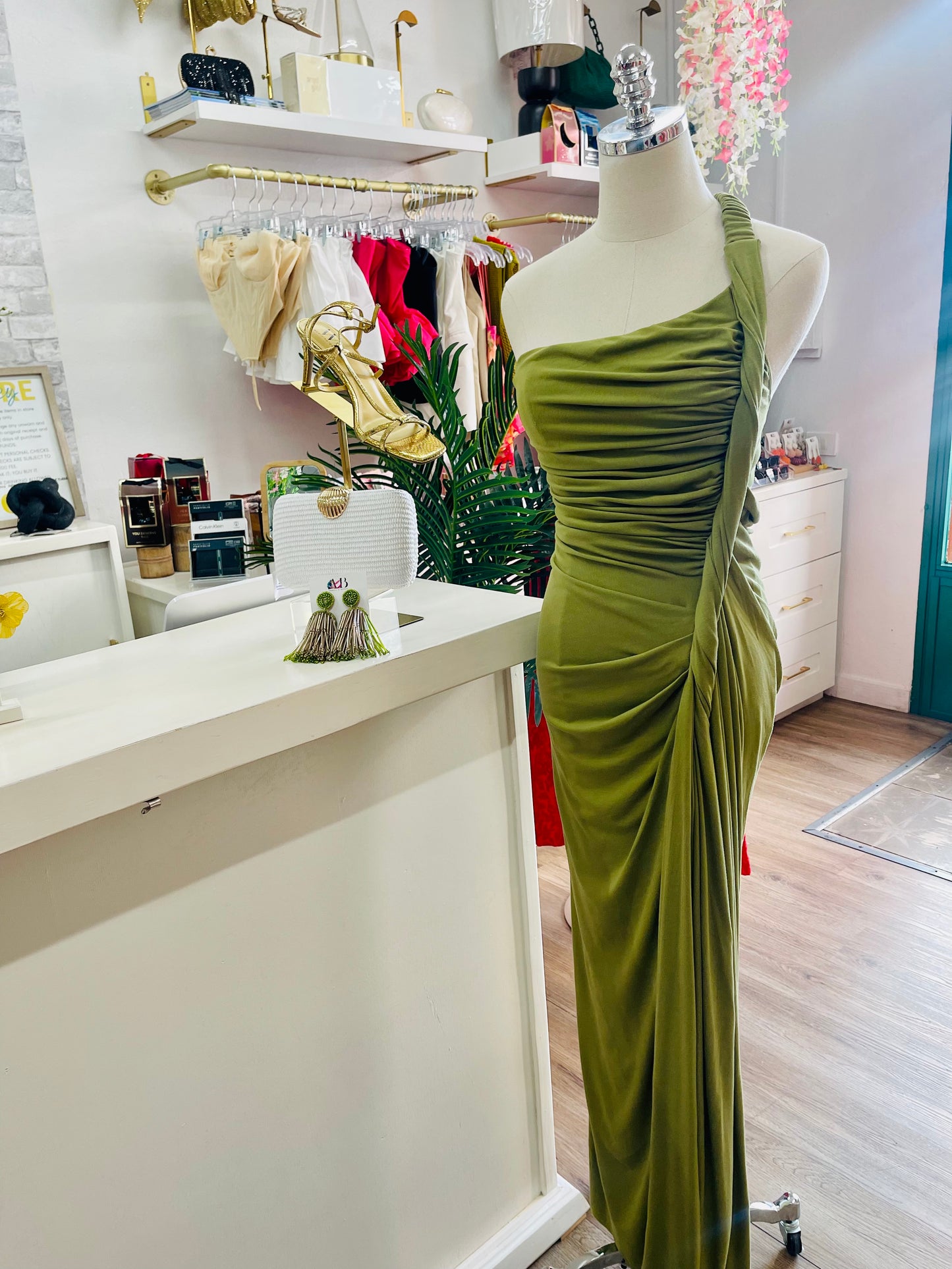 FC Twisted Draped Maxi Dress
