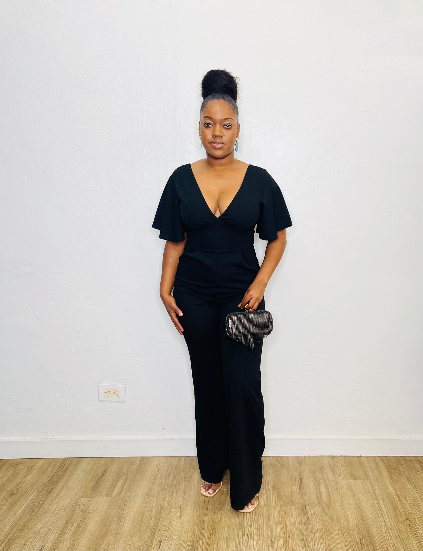 FC Deep V Neck Jumpsuit