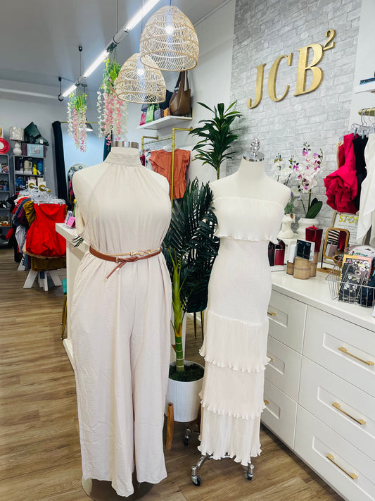 JJ Halter Wide Leg Jumpsuit