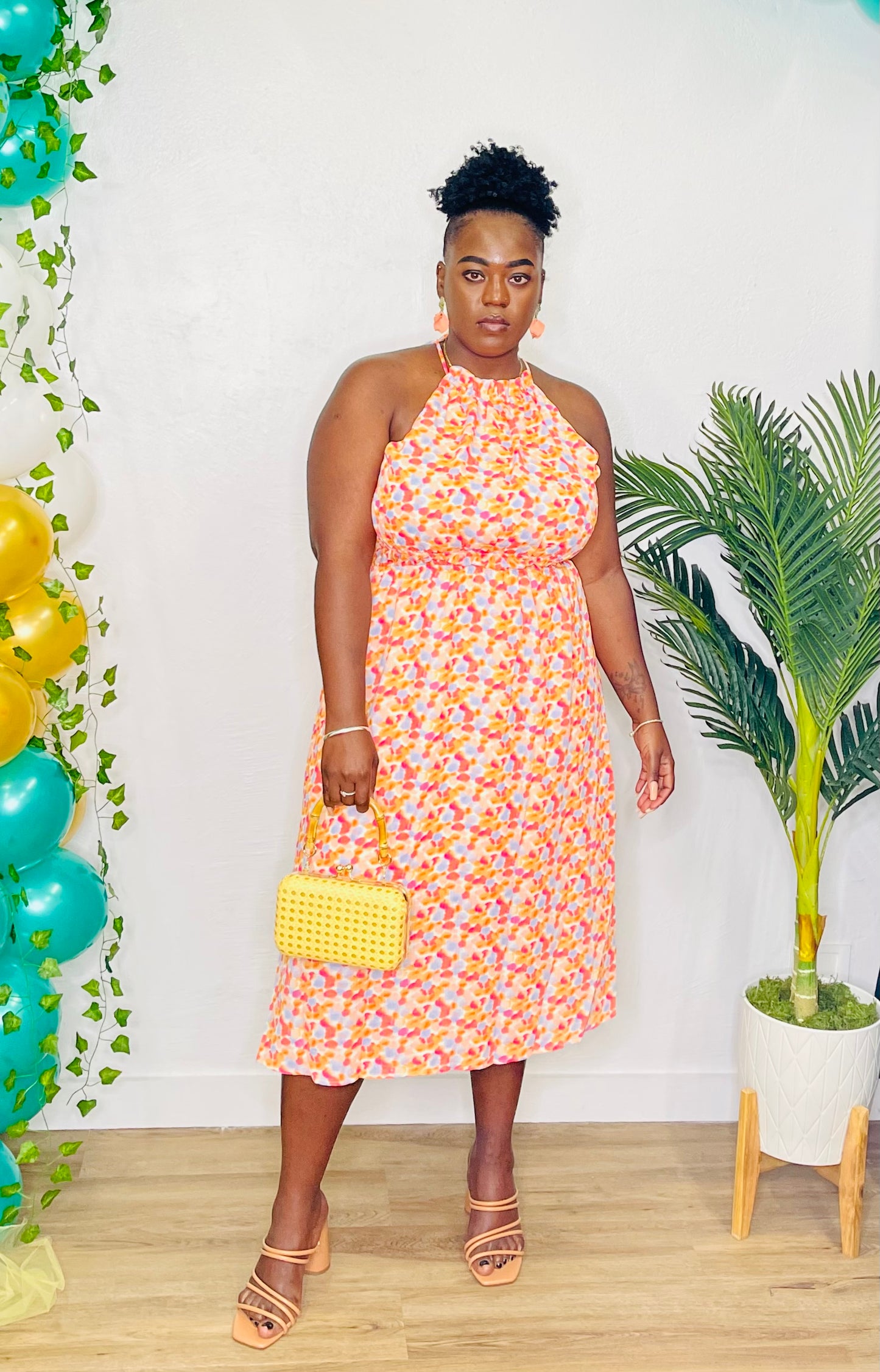 Gilli Plus Halter Midi Dress