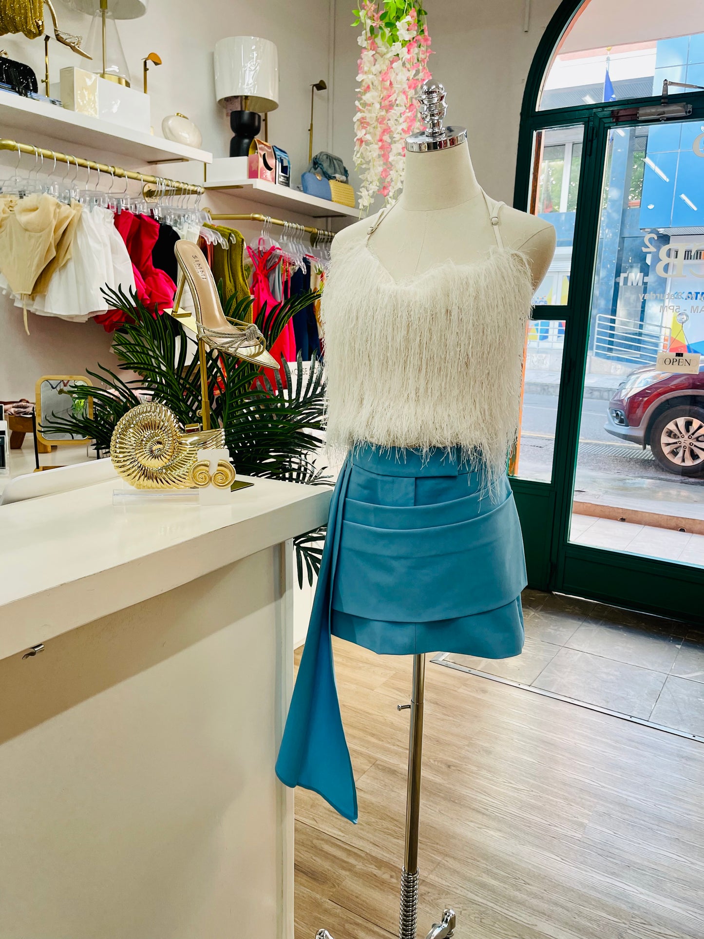 W+C Fuzzy Halter Top
