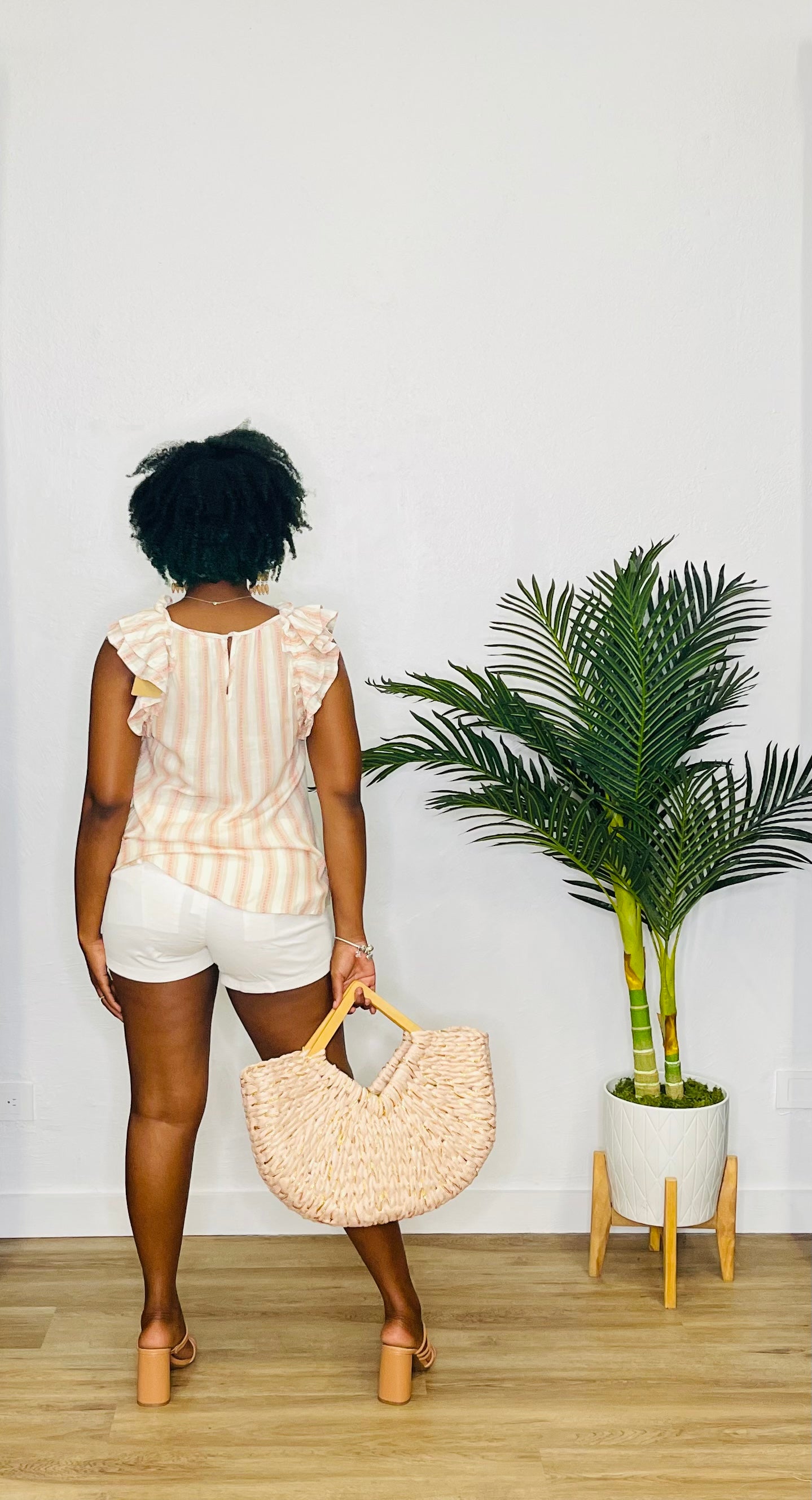 Mine/BP Ruffle Neck Top
