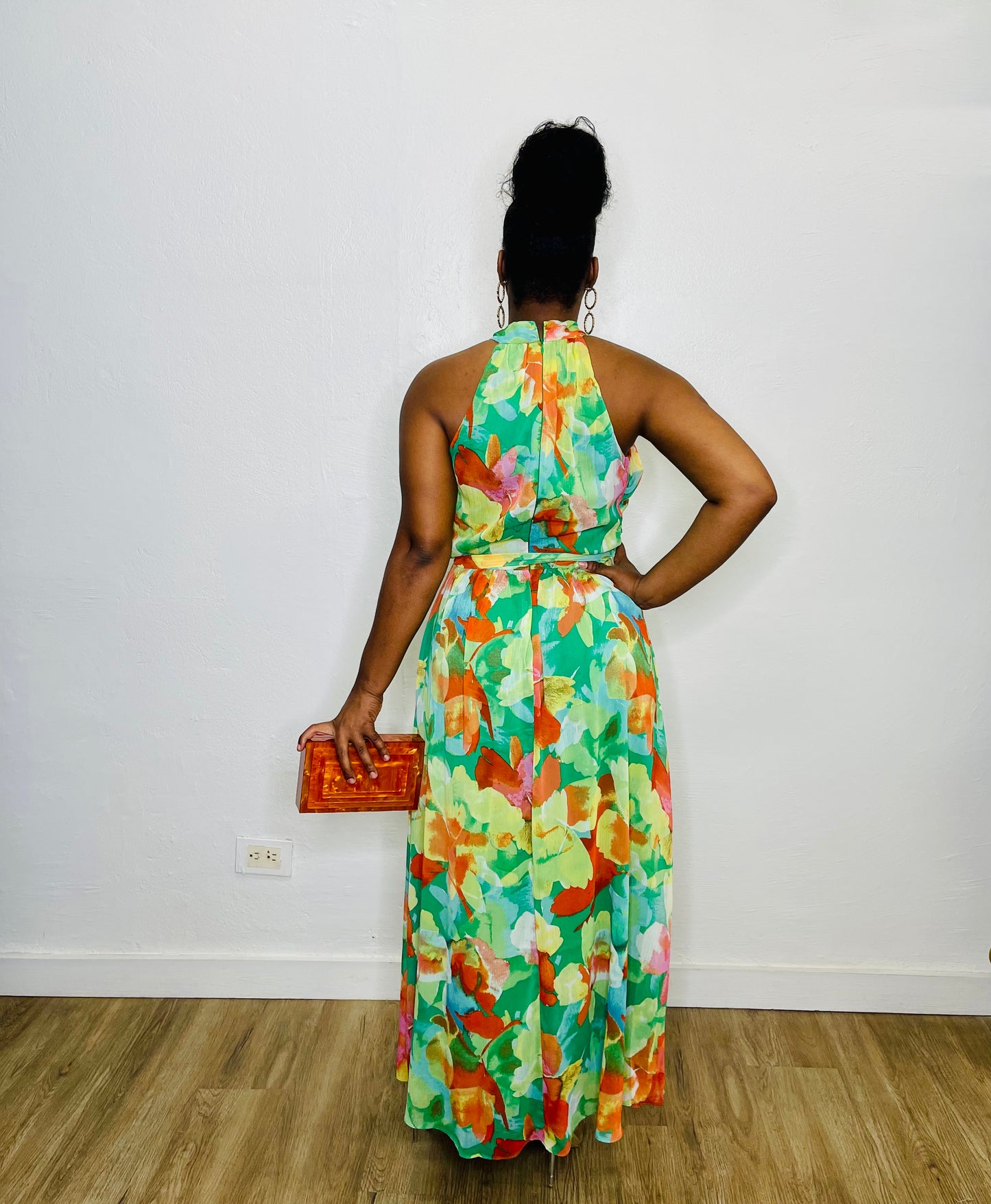 London Times Halter Maxi Dress