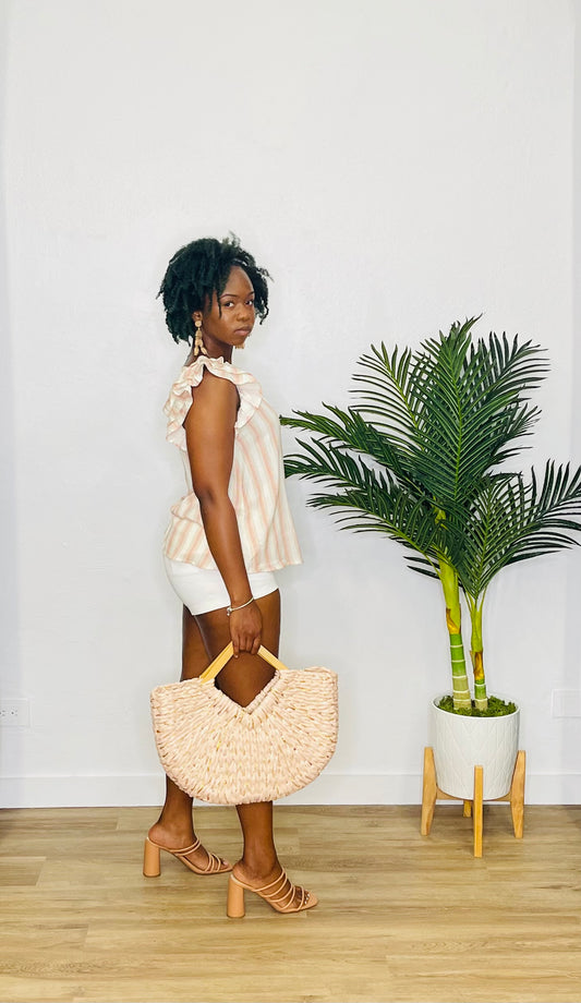 Mine/BP Ruffle Neck Top