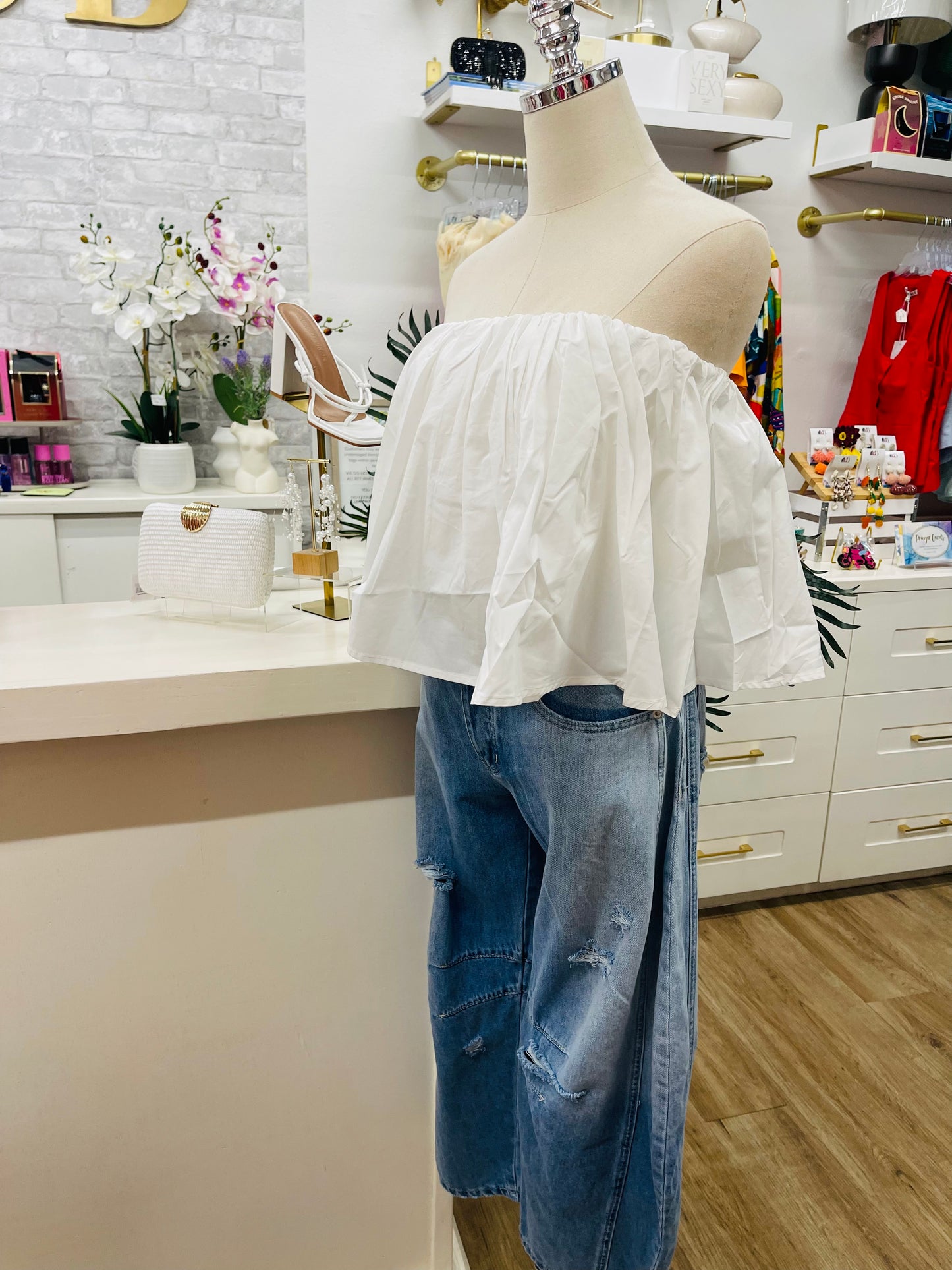 Crescent Kaeley Poplin Tube Top