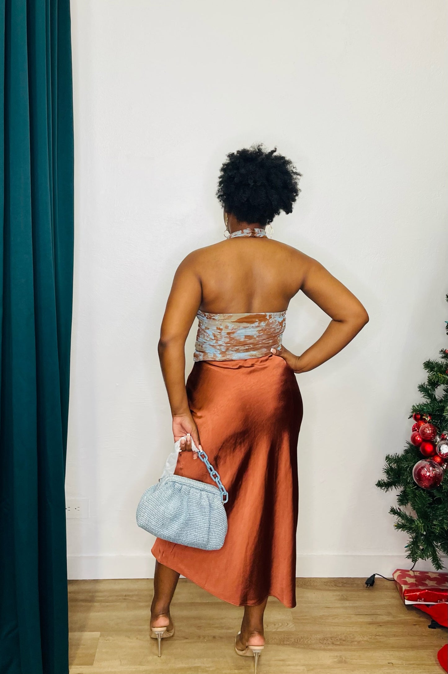 MS Sateen Midi Skirt
