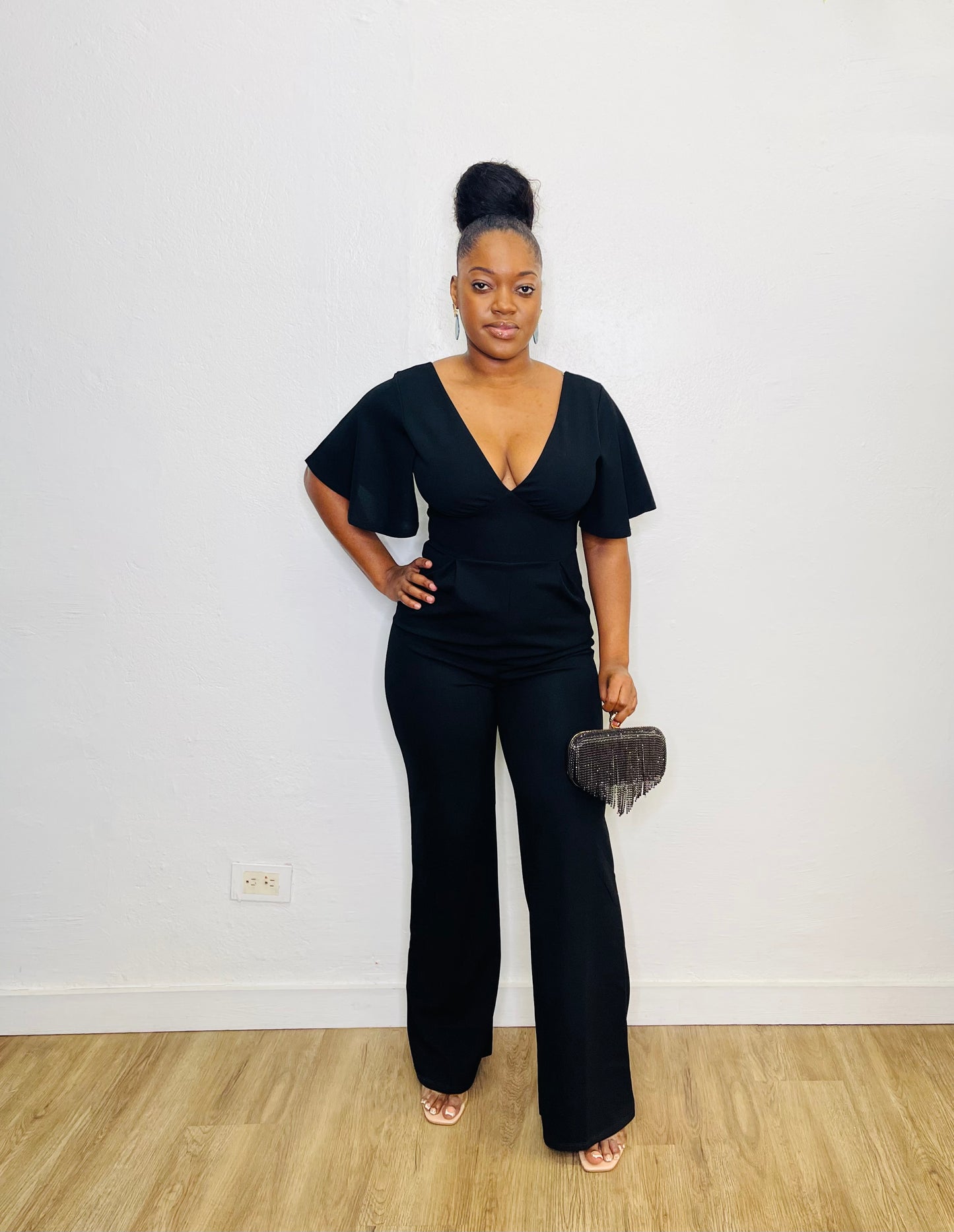 FC Deep V Neck Jumpsuit
