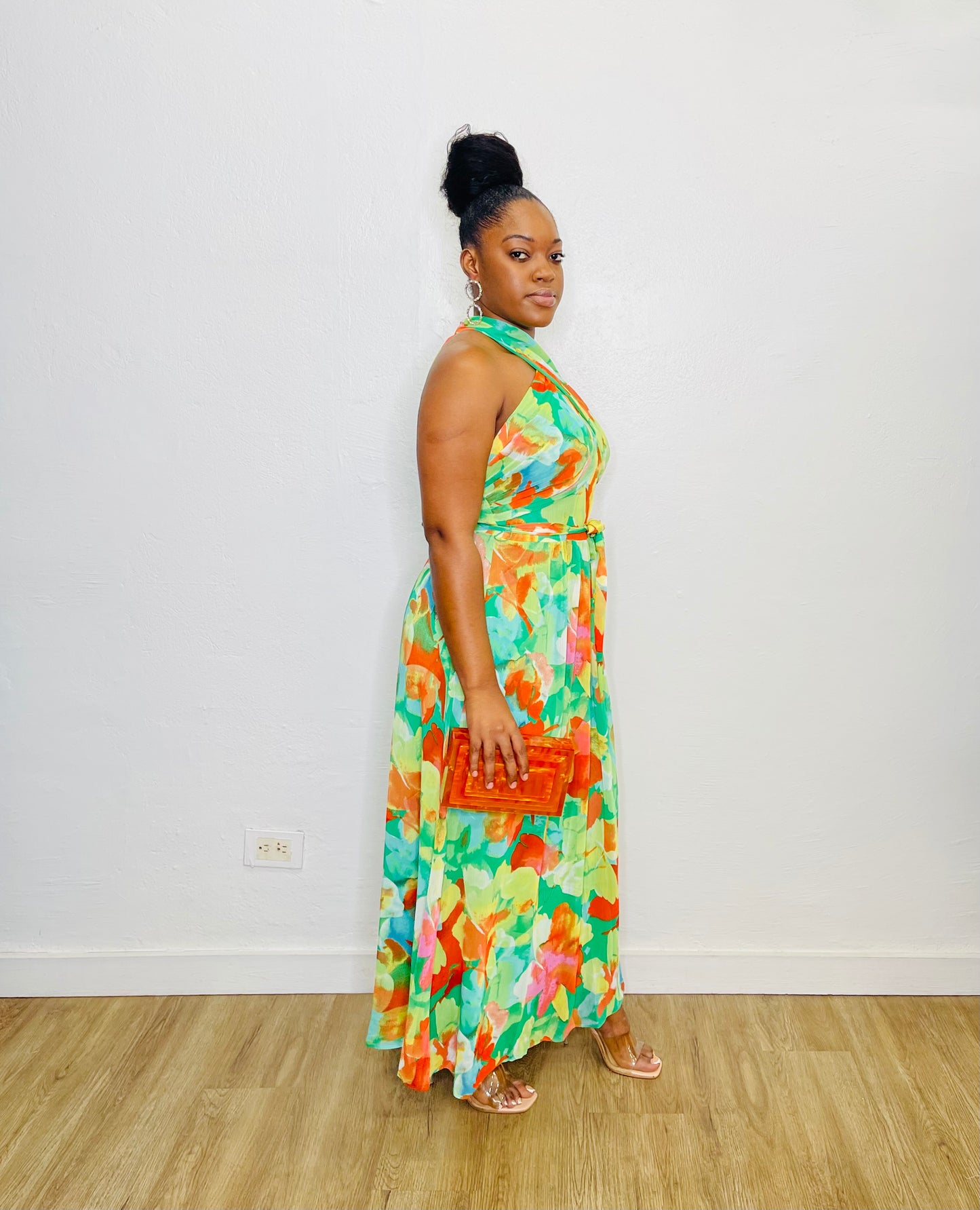London Times Halter Maxi Dress