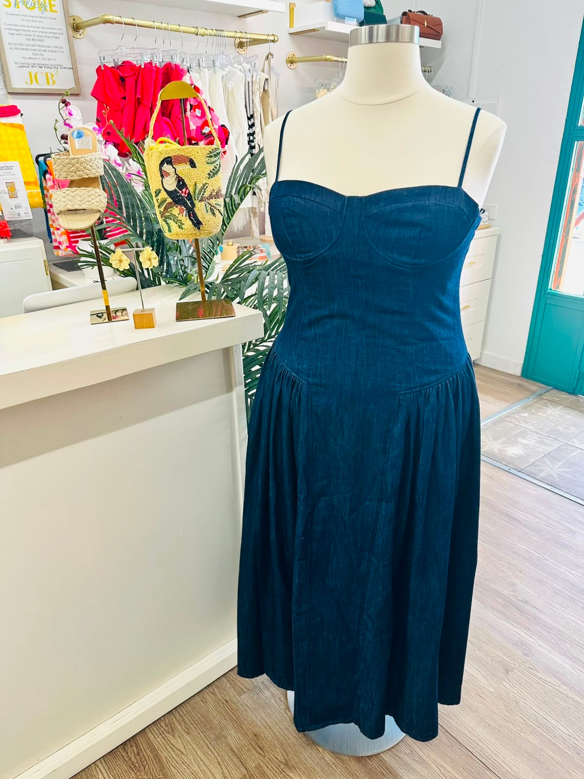 AQ Gadishi Bustier Midi Dress