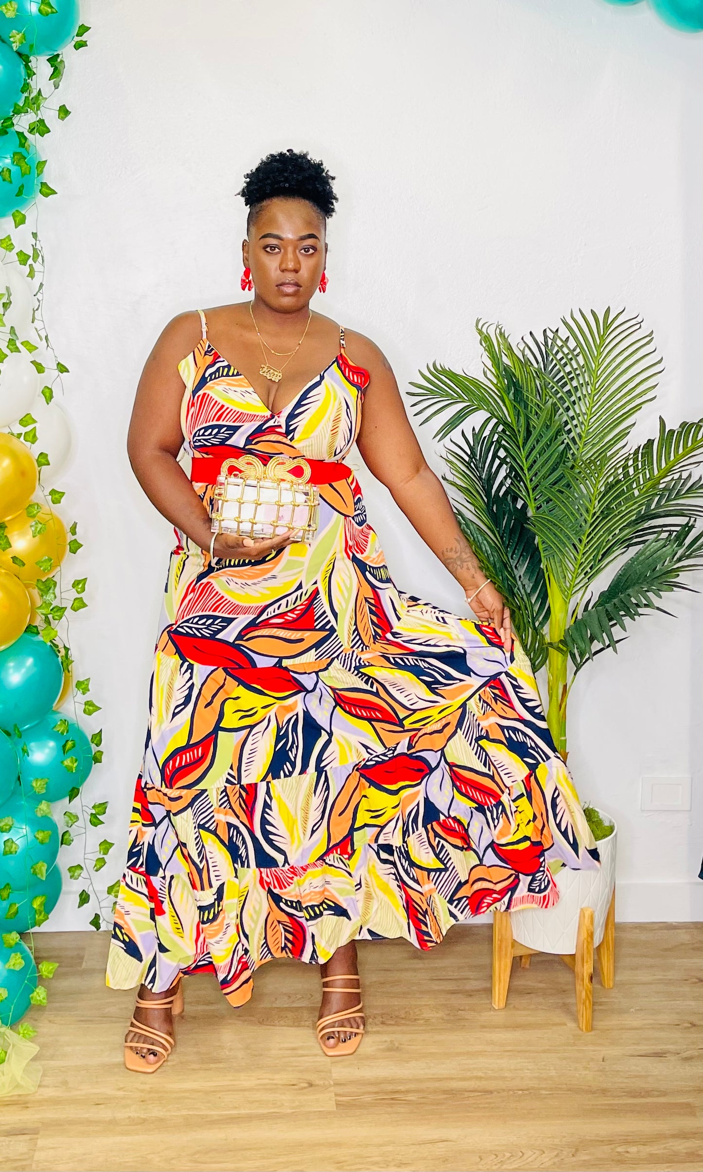 CU Belted Maxi Dress
