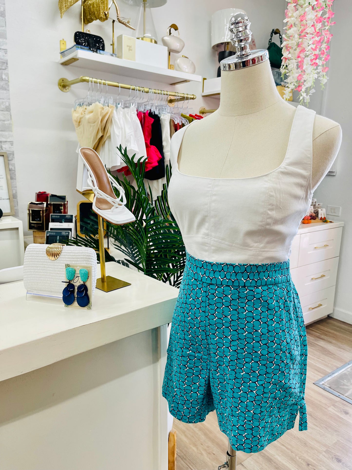 BR Linen Blend Cropped Bustier