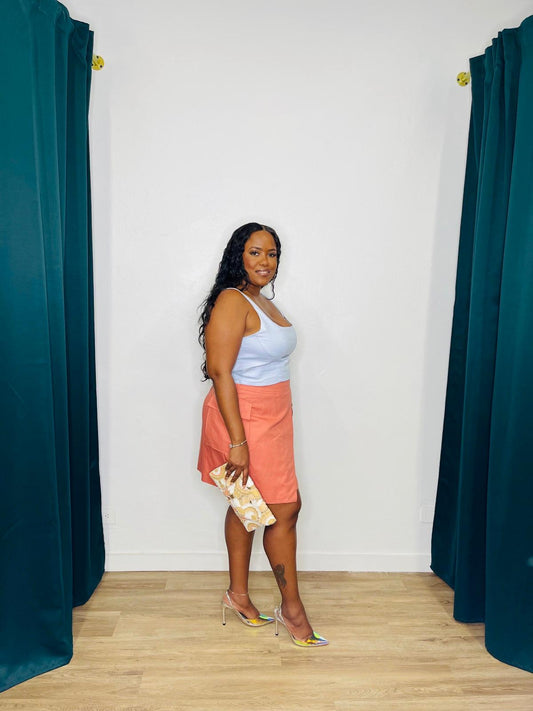 BR Linen Blend Cropped Bustier