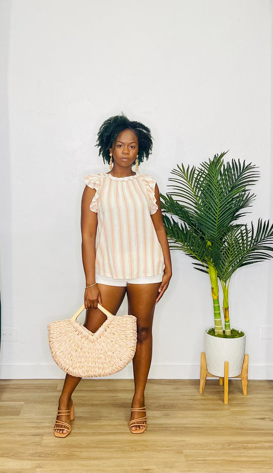 Mine/BP Ruffle Neck Top