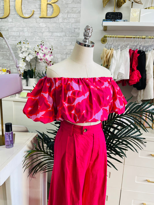 BR Bubble Sleeve Off Shlder Top