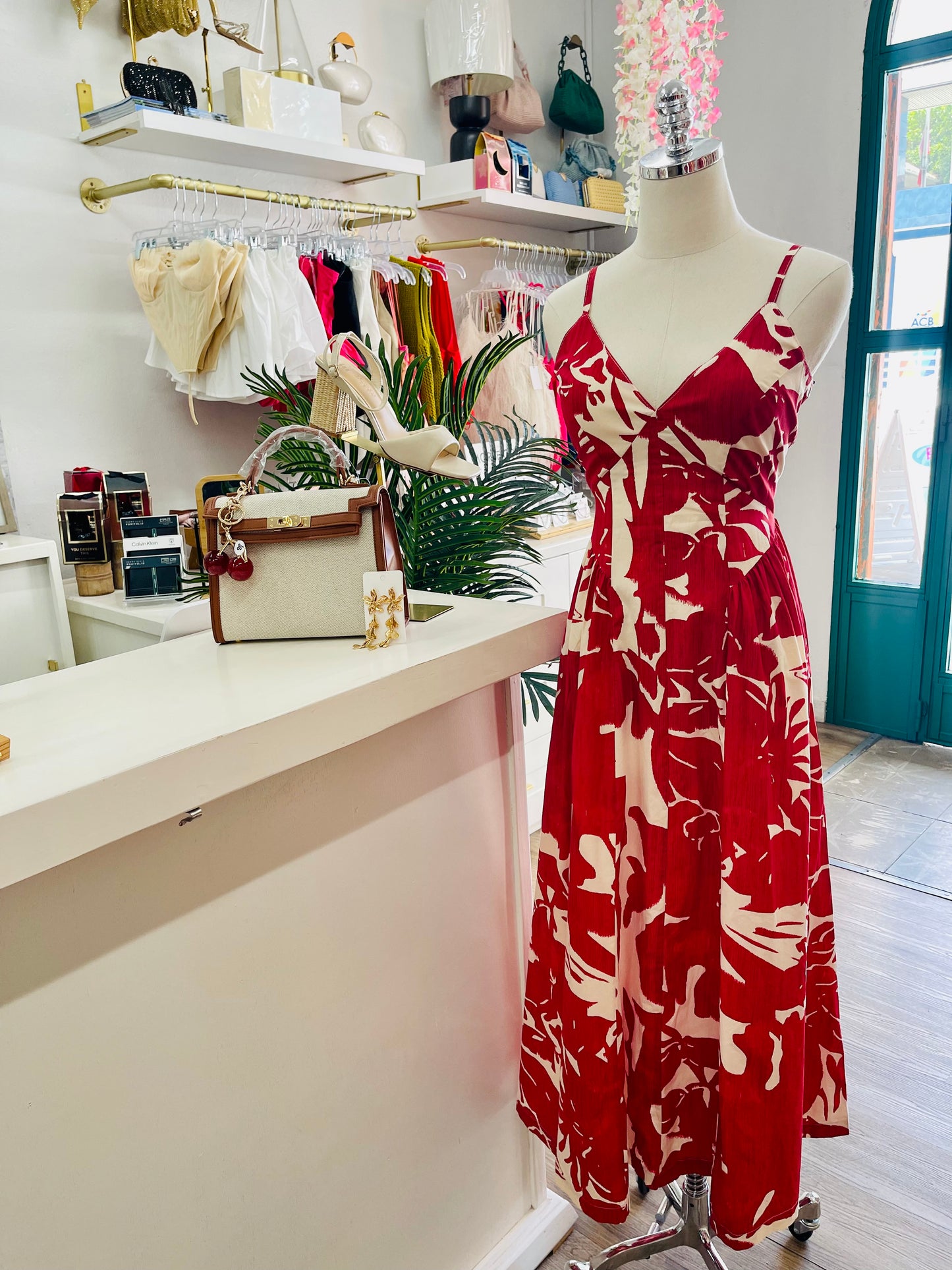 J Corset Midi Dress