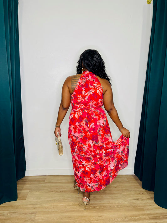 London Times Halter Maxi Dress