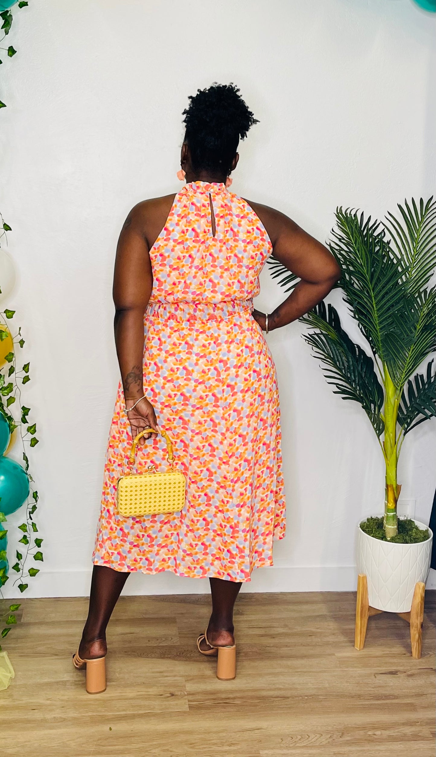 Gilli Plus Halter Midi Dress