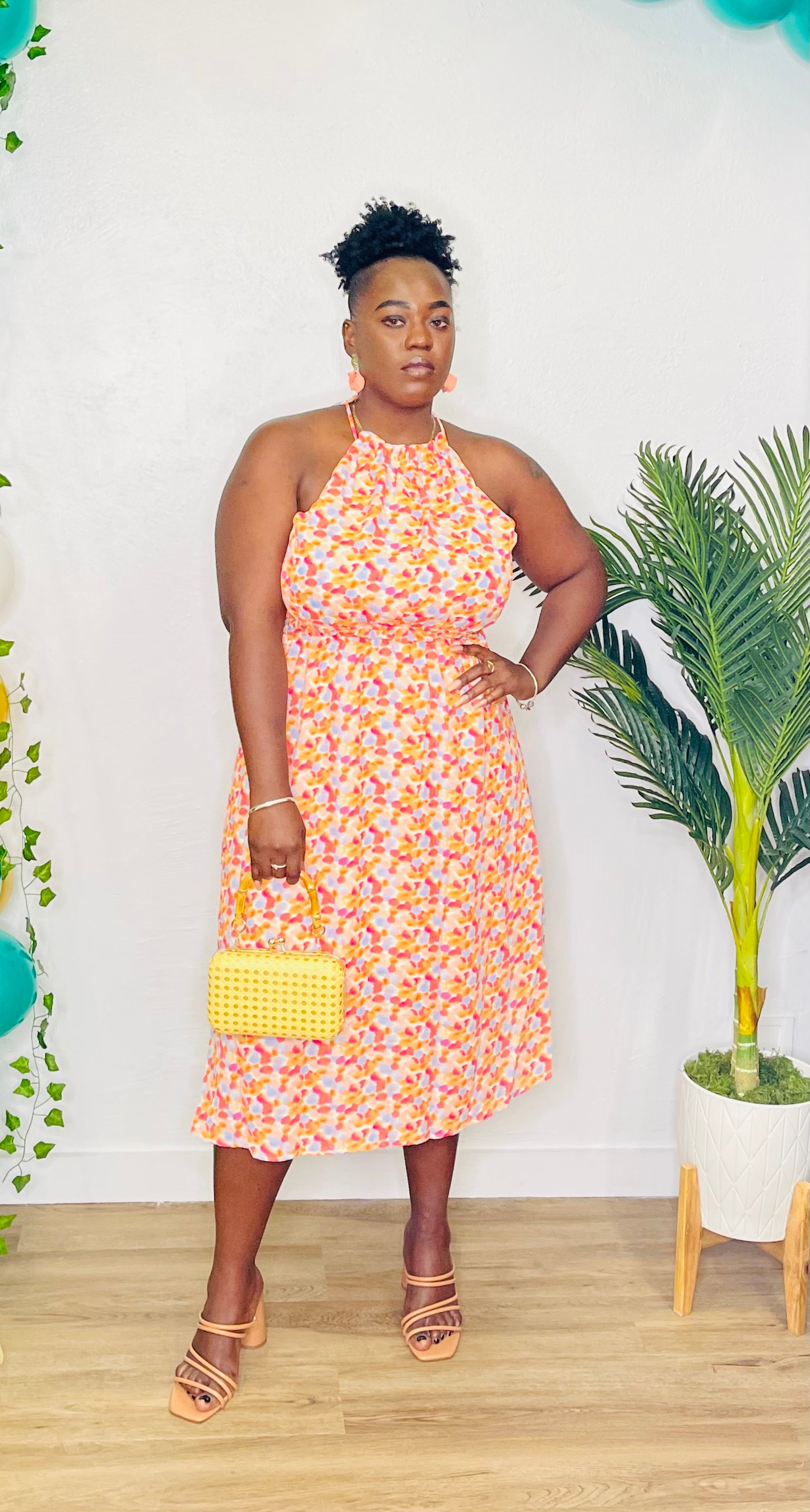 Gilli Plus Halter Midi Dress