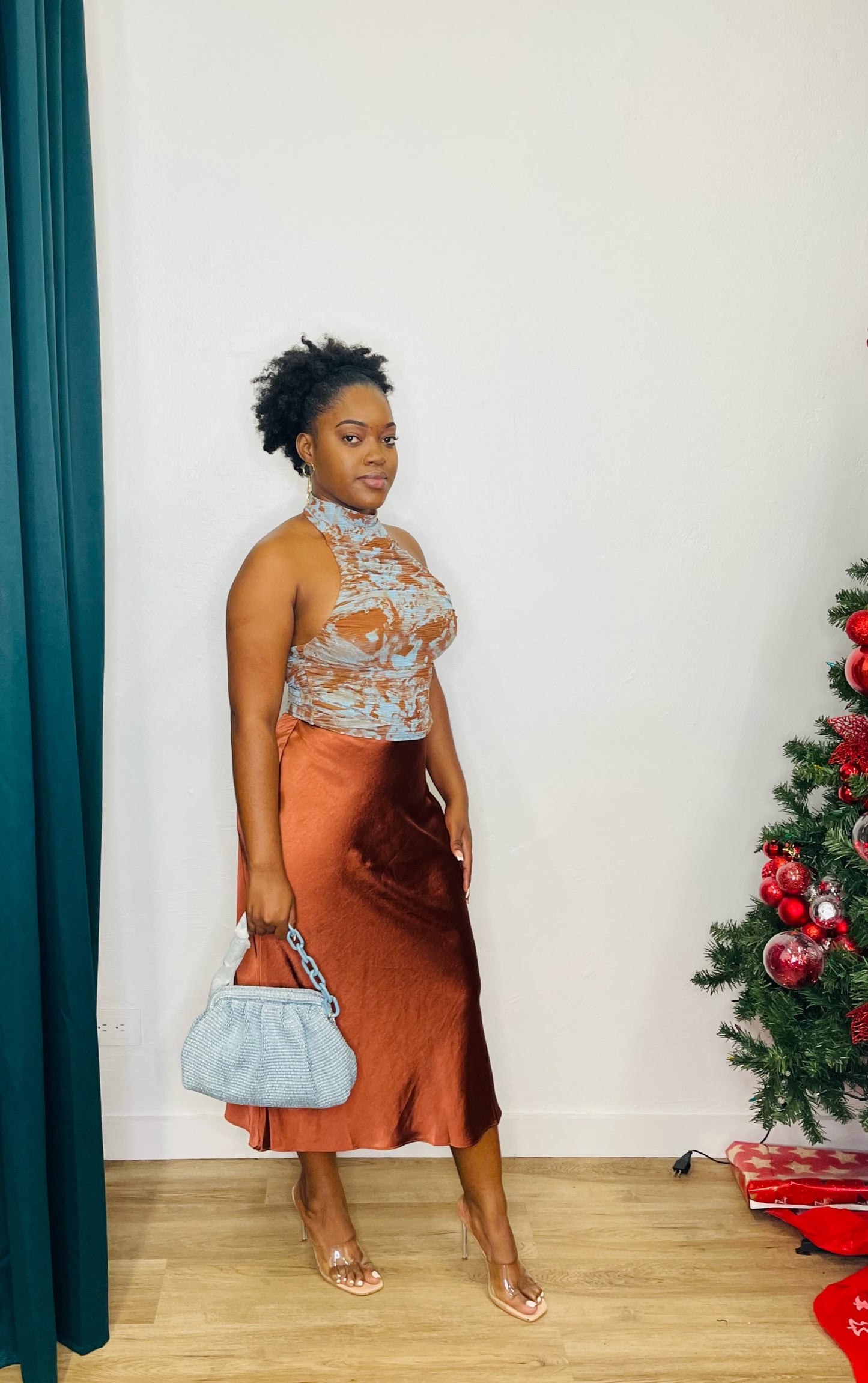 MS Sateen Midi Skirt