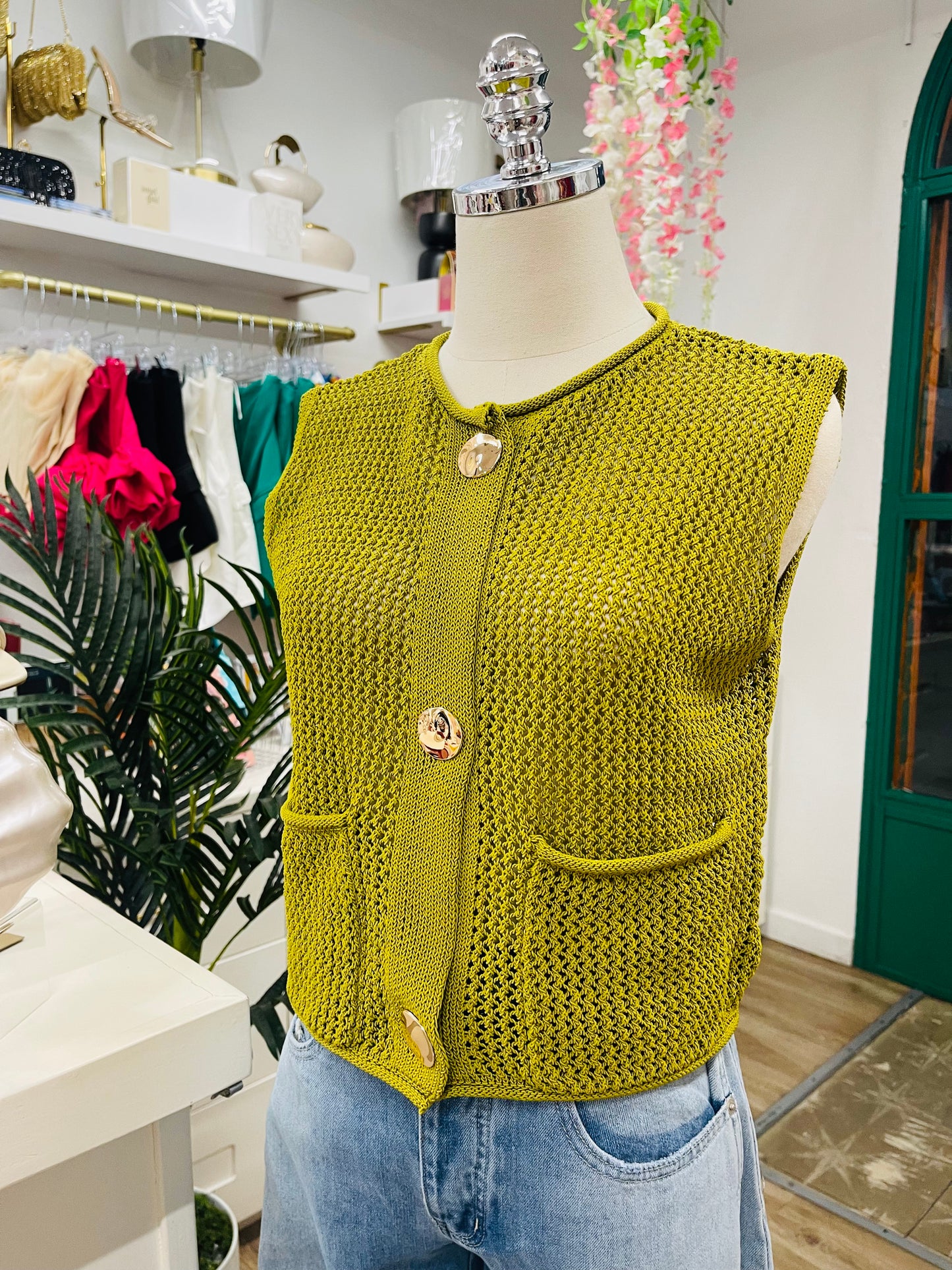 Rivir Selene Crochet Knit Vest