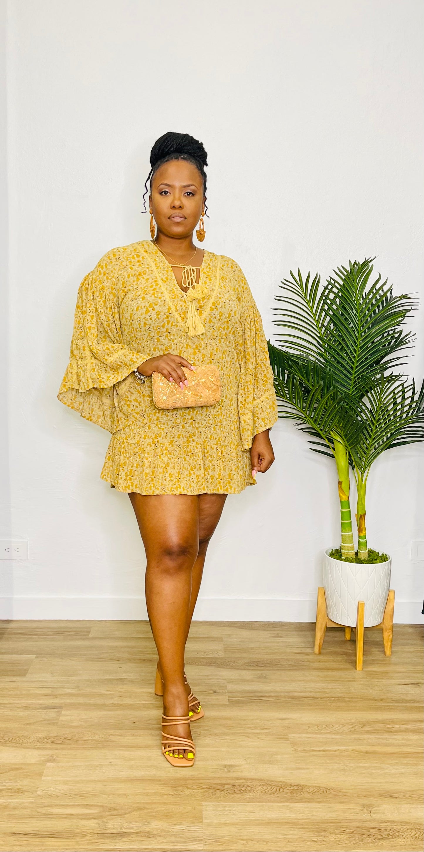 Storia LS Pleated Dress