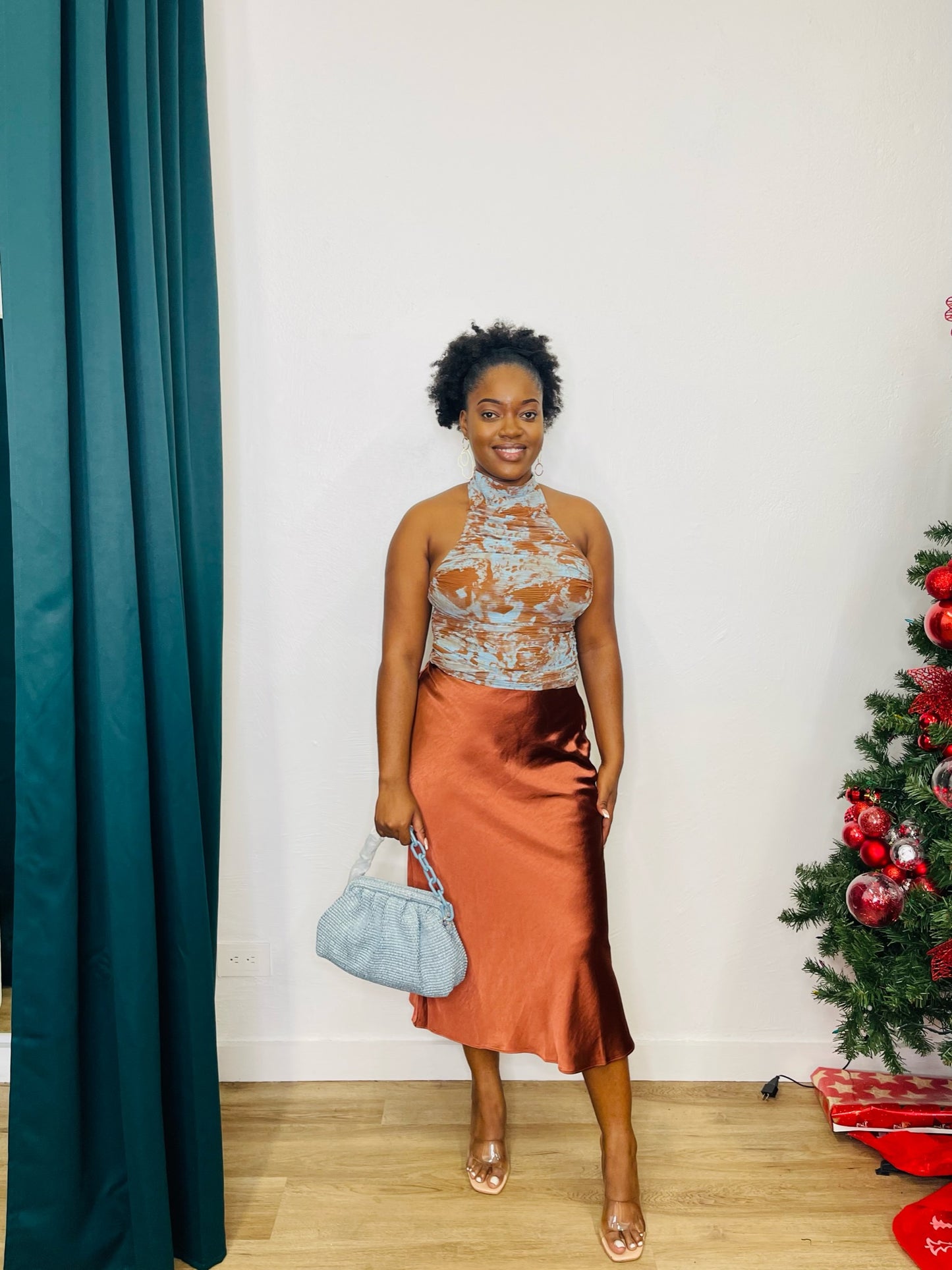 MS Sateen Midi Skirt