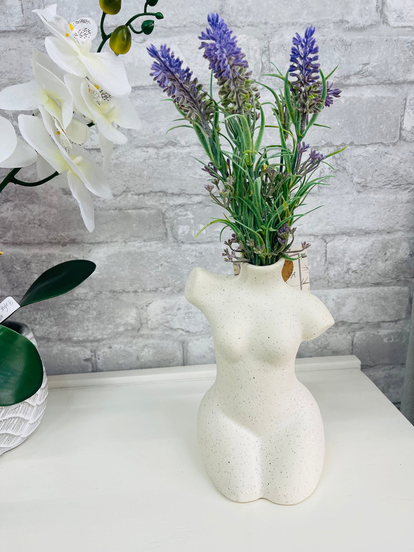 Body Vase w/ Faux Flrl