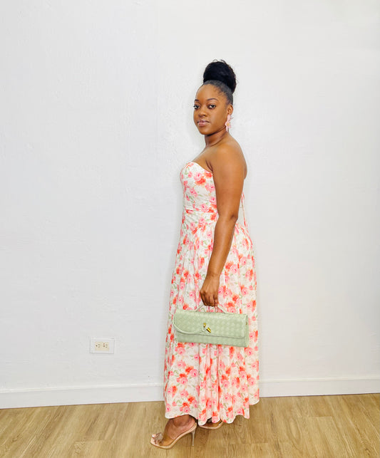 Mable Tube Corset Midi Dress