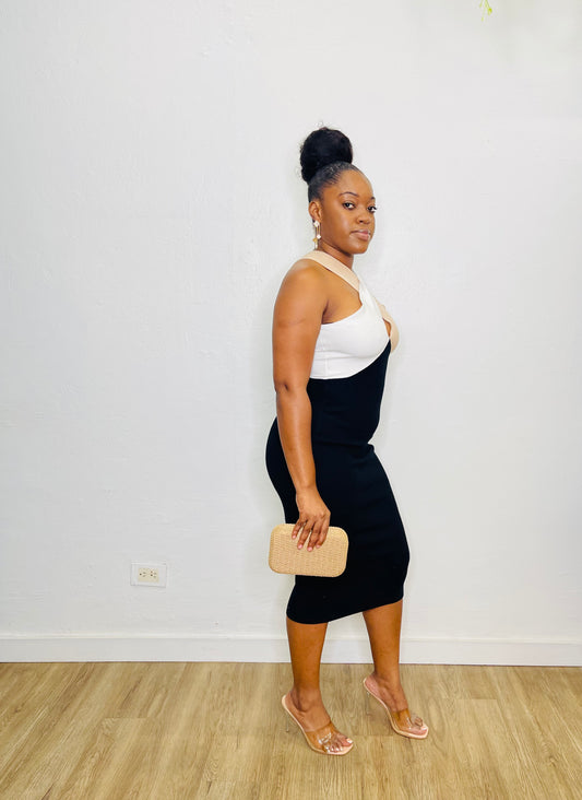 Fate Halter Ribbed Dress